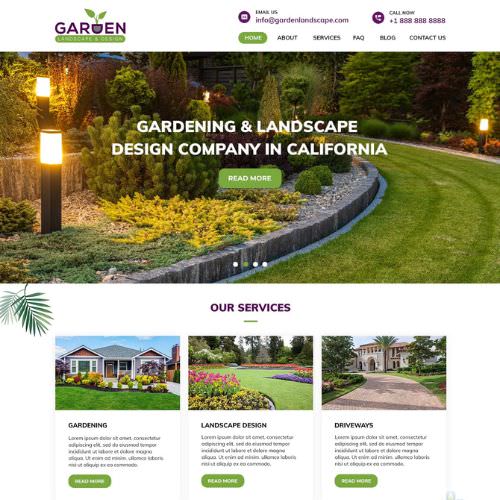 Landscape contractor website example by One Eleven Web Design