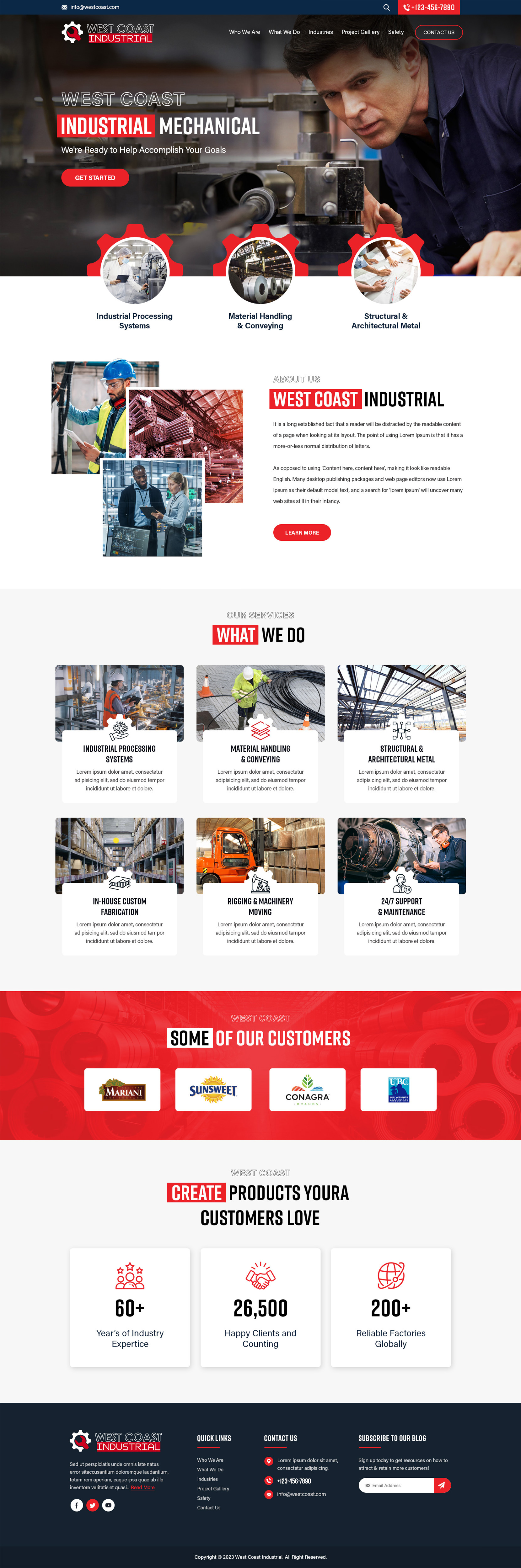 Mechanical contractor website example by One Eleven Web Design