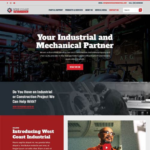 Mechanical contractor website example by One Eleven Web Design