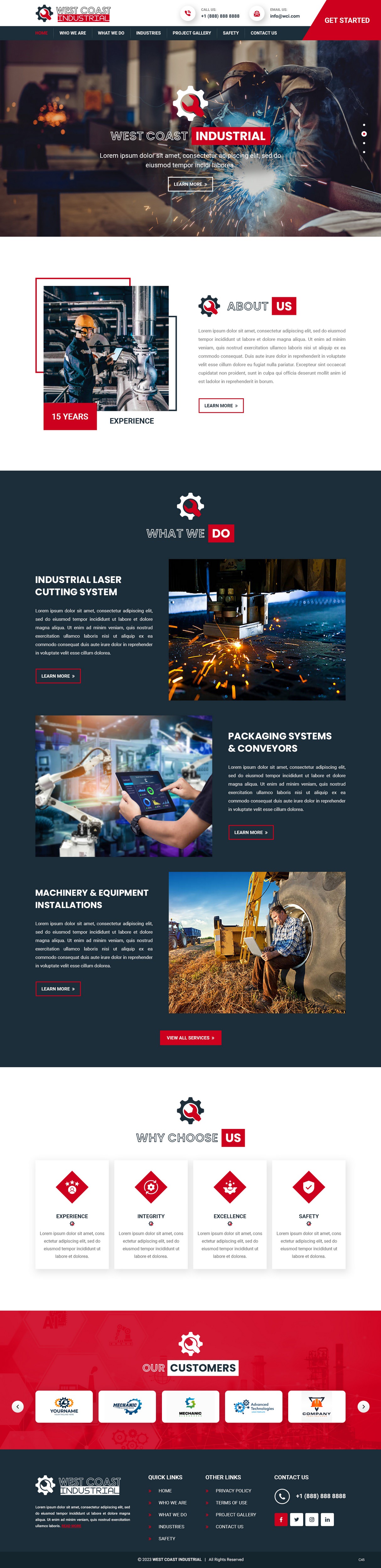 Mechanical contractor website example by One Eleven Web Design