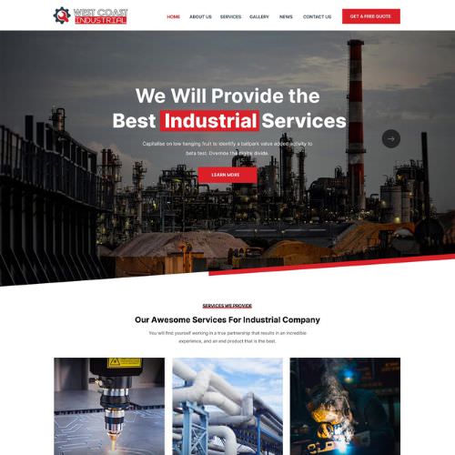 Mechanical contractor website example by One Eleven Web Design