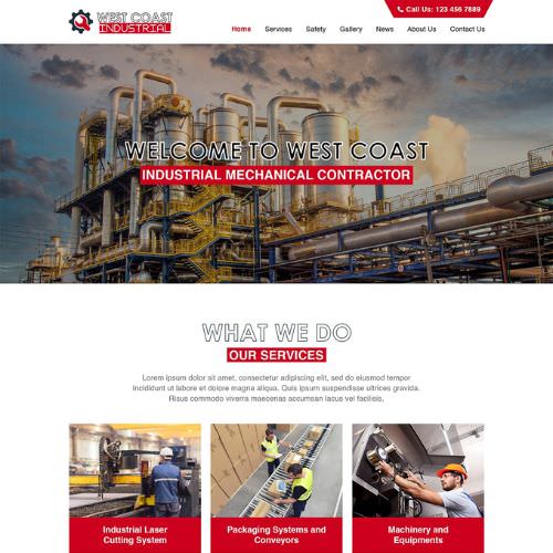 Mechanical contractor website example by One Eleven Web Design
