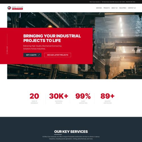 Mechanical contractor website example by One Eleven Web Design