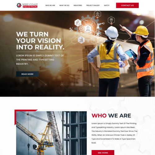 Mechanical contractor website example by One Eleven Web Design