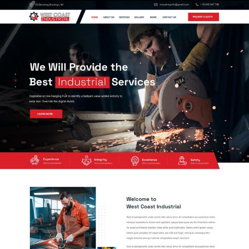 Mechanical contractor website example by One Eleven Web Design