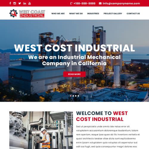 Mechanical contractor website example by One Eleven Web Design