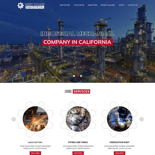 Mechanical contractor website example by One Eleven Web Design