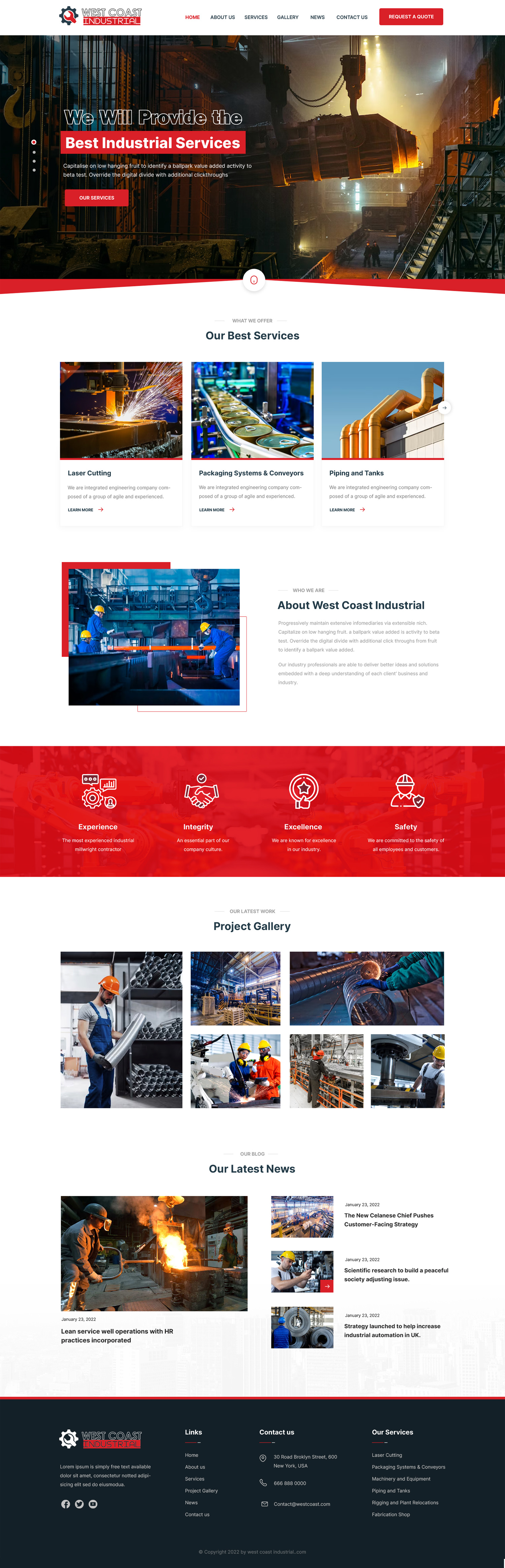 Mechanical contractor website example by One Eleven Web Design