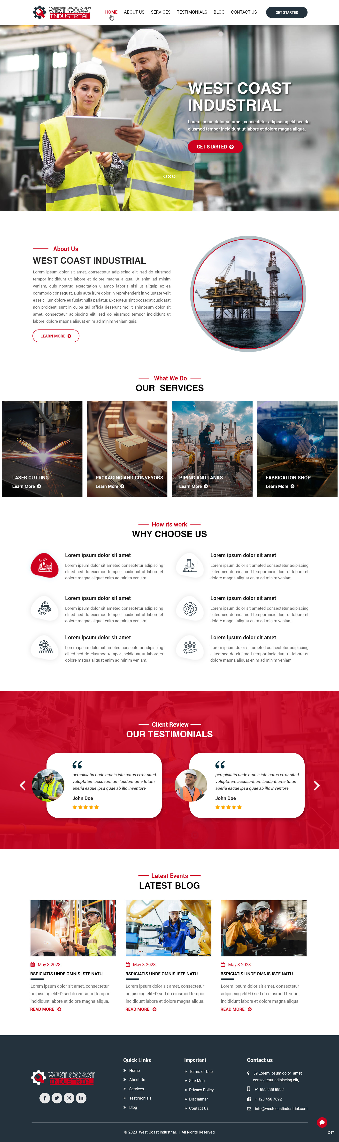 Mechanical contractor website example by One Eleven Web Design