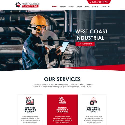 Mechanical contractor website example by One Eleven Web Design