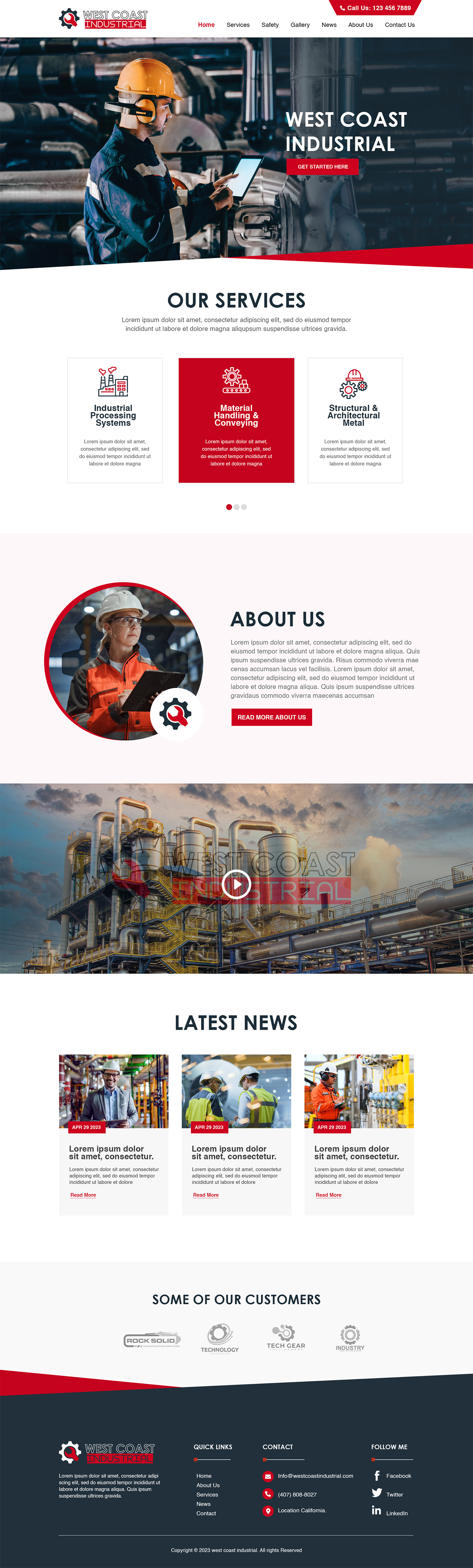 Mechanical contractor website example by One Eleven Web Design