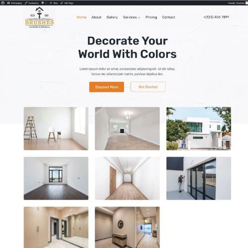 Painting contractor website example by One Eleven Web Design