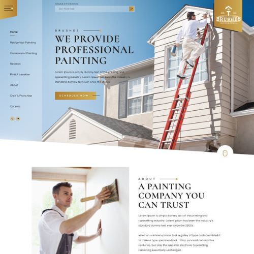Painting contractor website example by One Eleven Web Design
