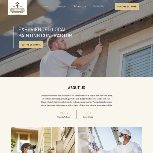 Painting contractor website example by One Eleven Web Design