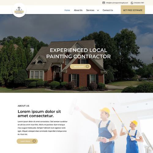 Painting contractor website example by One Eleven Web Design