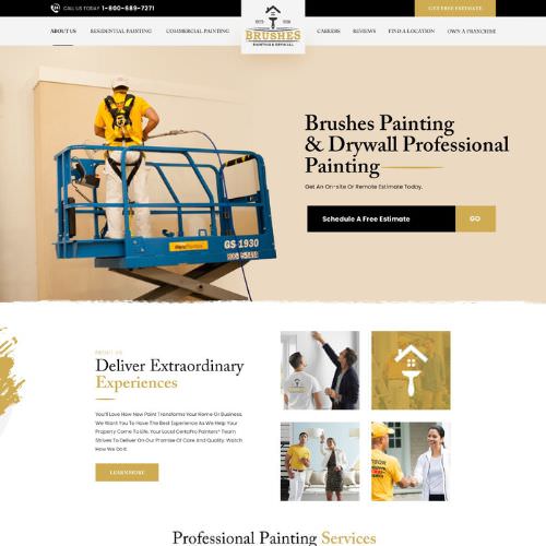 Painting contractor website example by One Eleven Web Design