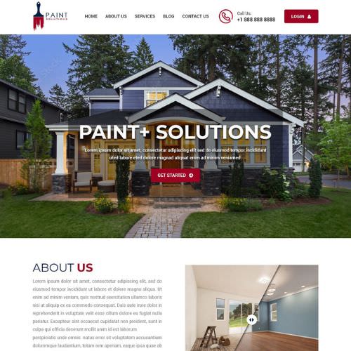 Painting contractor website example by One Eleven Web Design