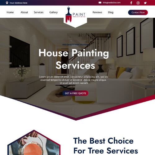 Painting contractor website example by One Eleven Web Design