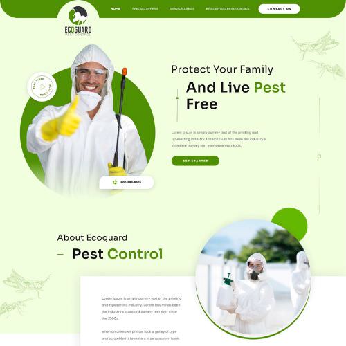 Pest control service website example by One Eleven Web Design