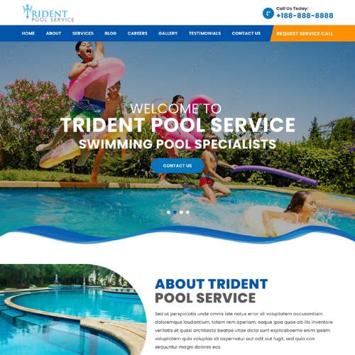 Pool service website example by One Eleven Web Design