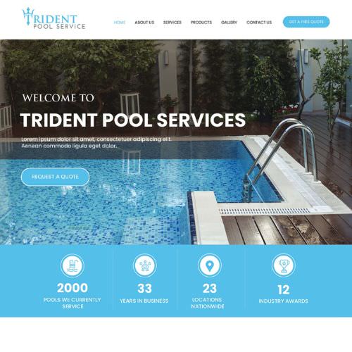 Pool service website example by One Eleven Web Design