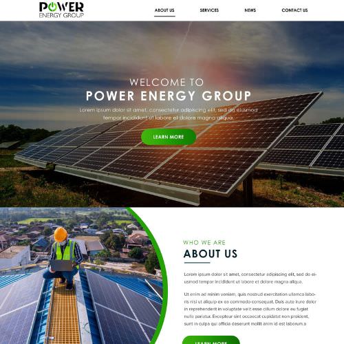 Solar contractor website example by One Eleven Web Design