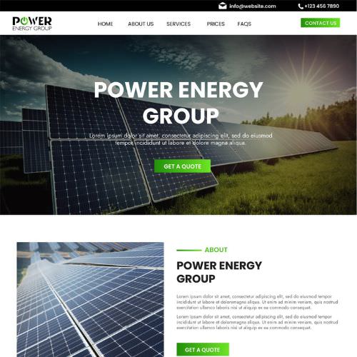 Solar contractor website example by One Eleven Web Design