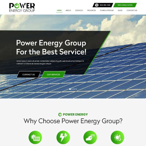 Solar contractor website example by One Eleven Web Design
