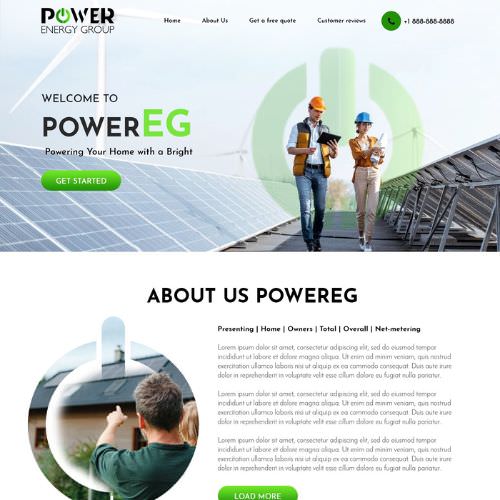 Solar contractor website example by One Eleven Web Design