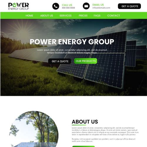 Solar contractor website example by One Eleven Web Design