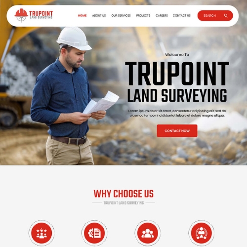 Surveyor website example by One Eleven Web Design