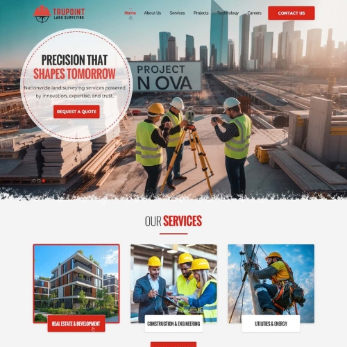 Surveyor website example by One Eleven Web Design