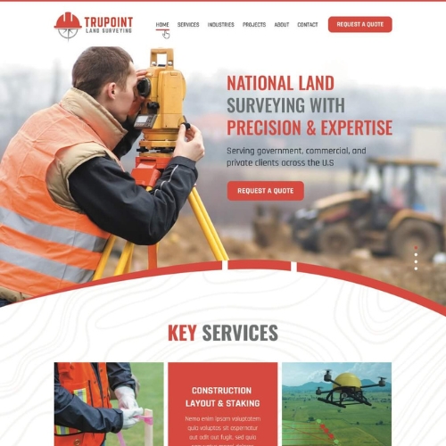 Surveyor website example by One Eleven Web Design