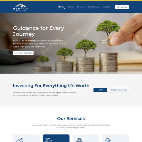 Financial advisor website example by One Eleven Web Design
