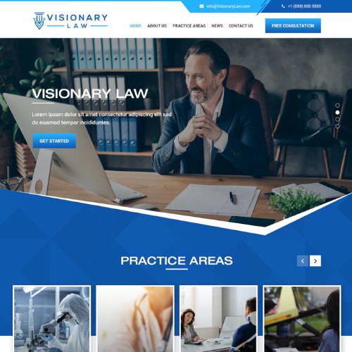 Personal injury attorney website example by One Eleven Web Design