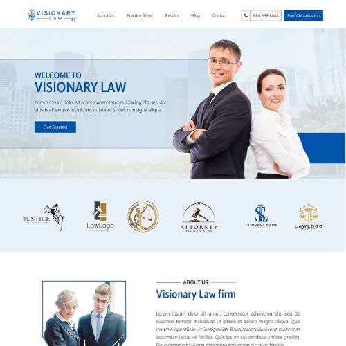 Personal injury attorney website example by One Eleven Web Design