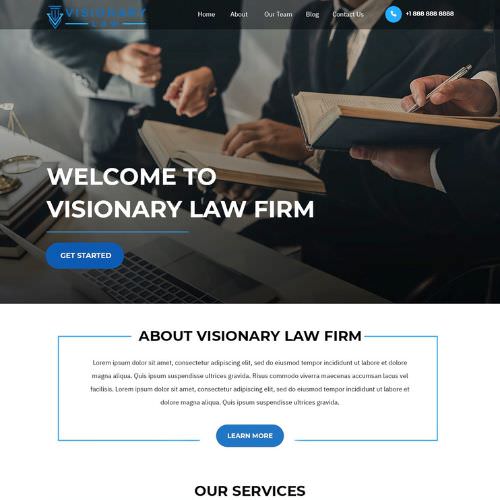 Personal injury attorney website example by One Eleven Web Design