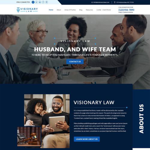 Personal injury attorney website example by One Eleven Web Design