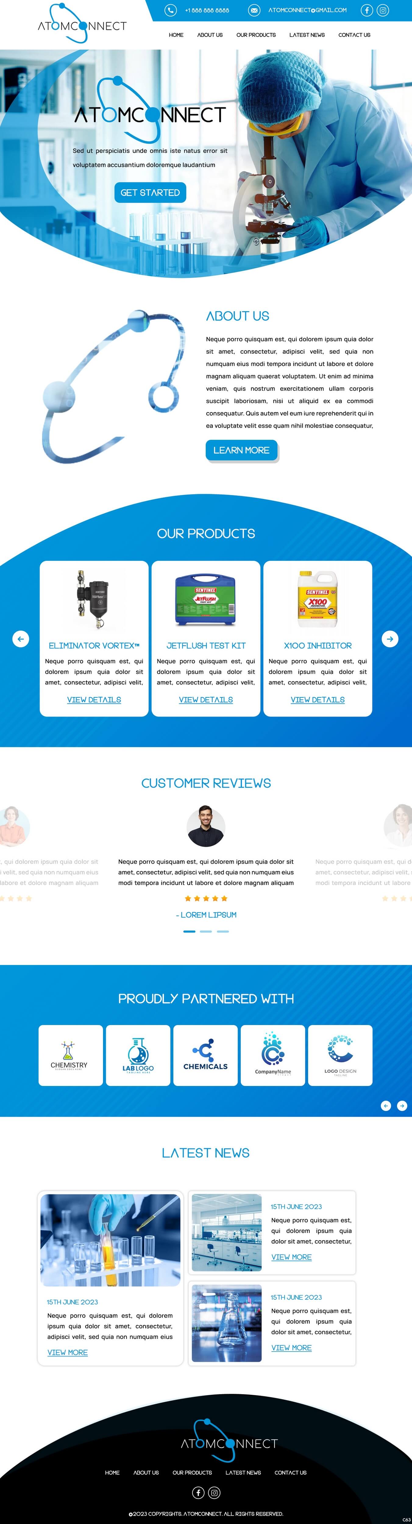Manufacturers' rep website example by One Eleven Web Design