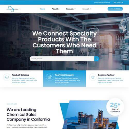 Manufacturers' rep website example by One Eleven Web Design