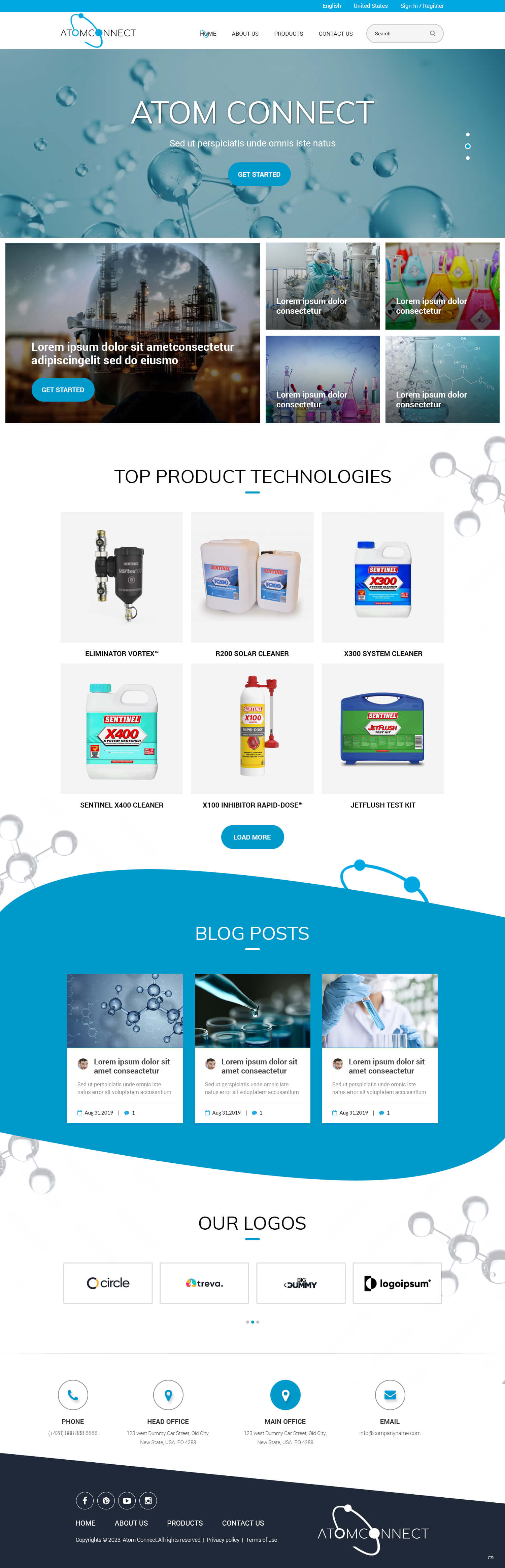 Manufacturers' rep website example by One Eleven Web Design
