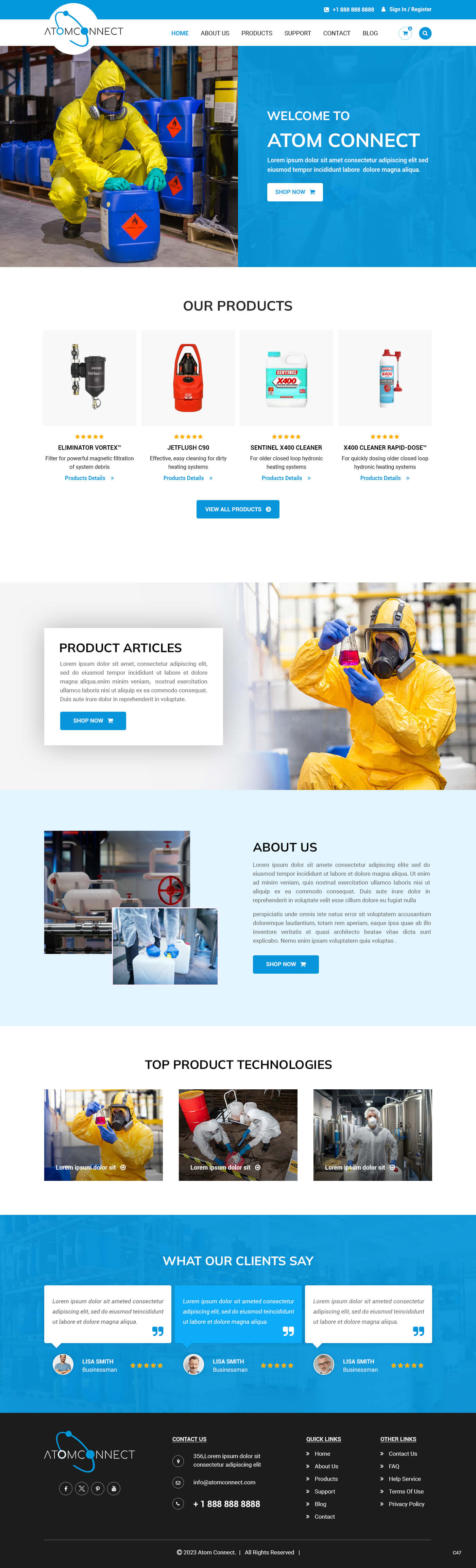 Manufacturers' rep website example by One Eleven Web Design