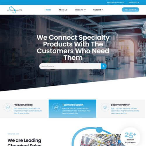 Manufacturers' rep website example by One Eleven Web Design
