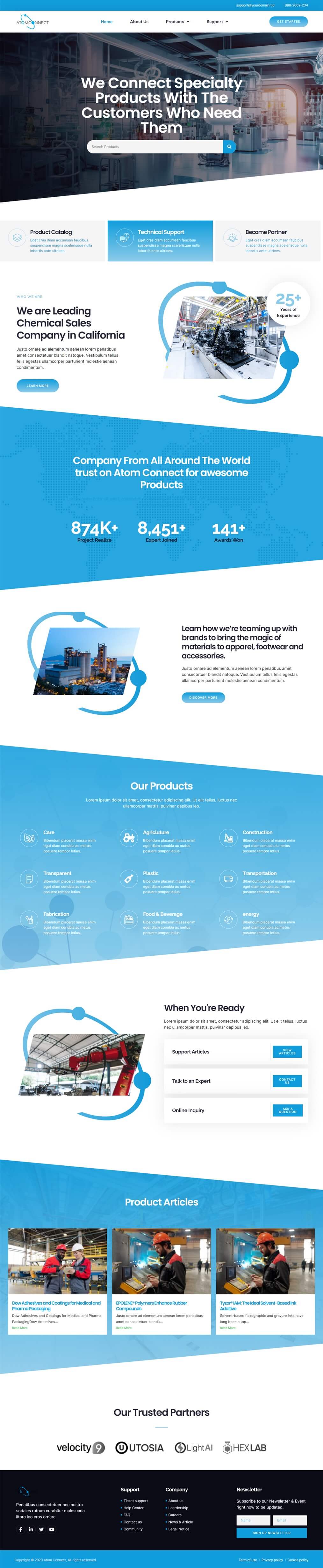 Manufacturers' rep website example by One Eleven Web Design