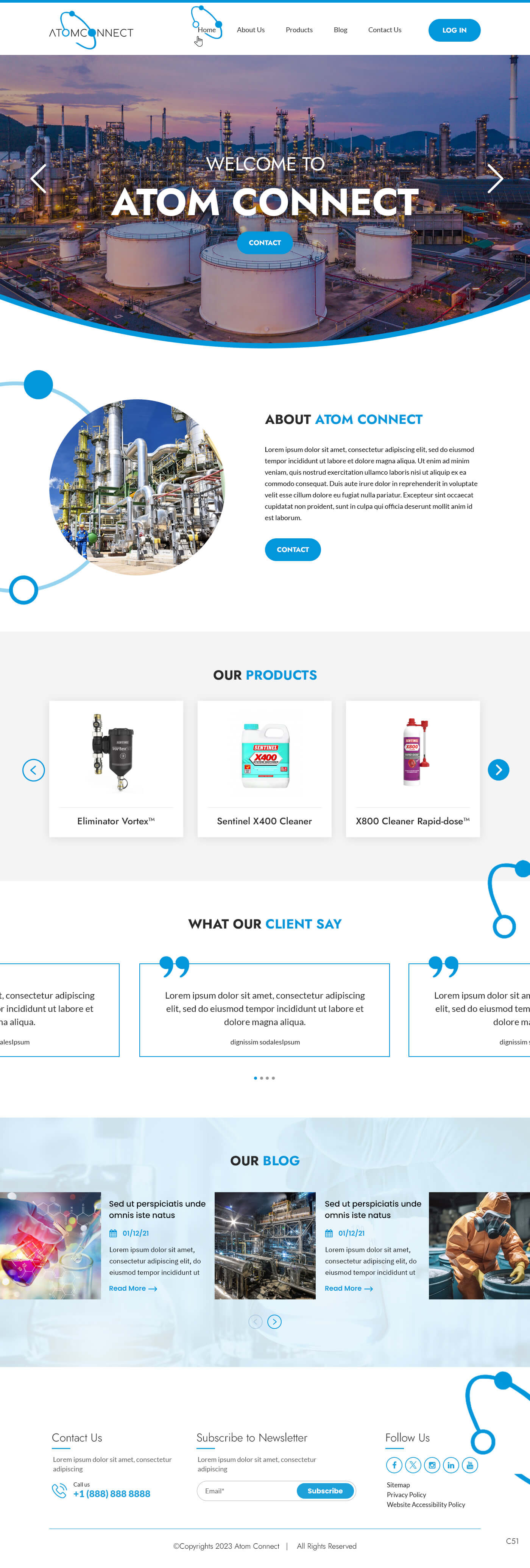 Manufacturers' rep website example by One Eleven Web Design