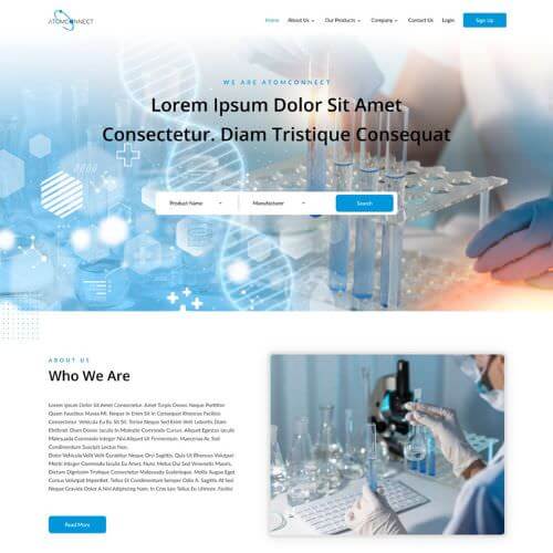 Manufacturers' rep website example by One Eleven Web Design