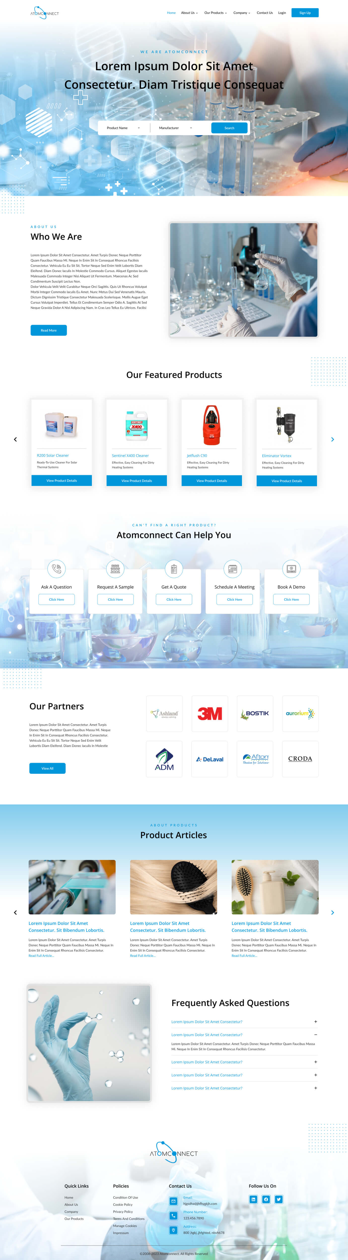 Manufacturers' rep website example by One Eleven Web Design