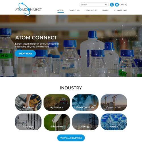 Manufacturers' rep website example by One Eleven Web Design