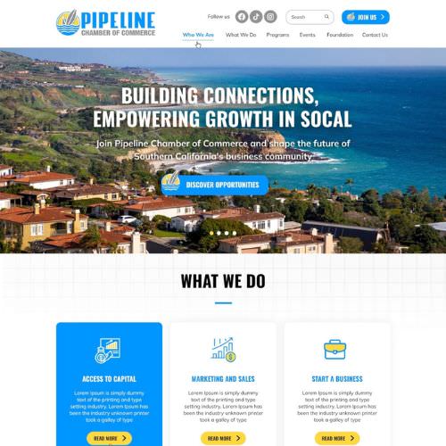 Chamber of commerce website example by One Eleven Web Design