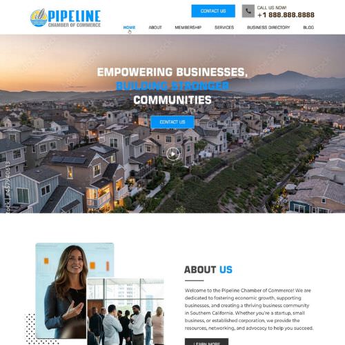 Chamber of commerce website example by One Eleven Web Design